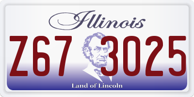 IL license plate Z673025