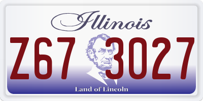 IL license plate Z673027