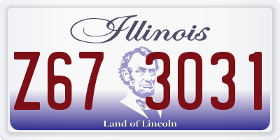 IL license plate Z673031