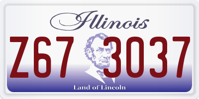 IL license plate Z673037