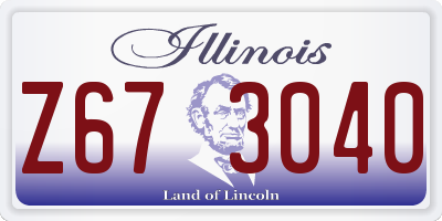 IL license plate Z673040