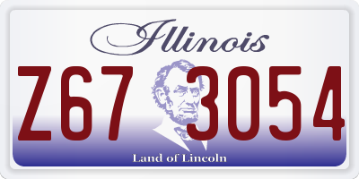IL license plate Z673054