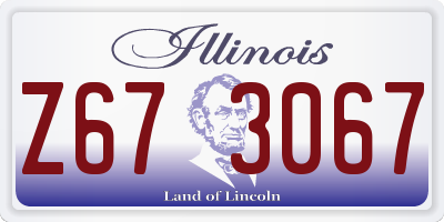 IL license plate Z673067