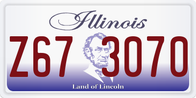 IL license plate Z673070