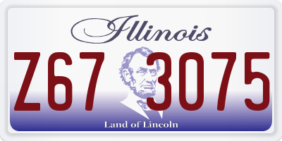 IL license plate Z673075