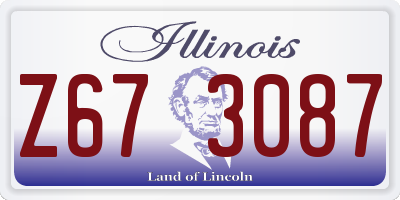 IL license plate Z673087