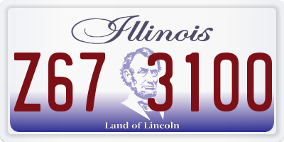 IL license plate Z673100