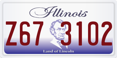 IL license plate Z673102