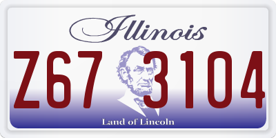 IL license plate Z673104