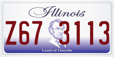 IL license plate Z673113