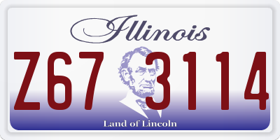 IL license plate Z673114