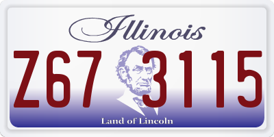 IL license plate Z673115