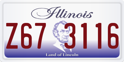 IL license plate Z673116