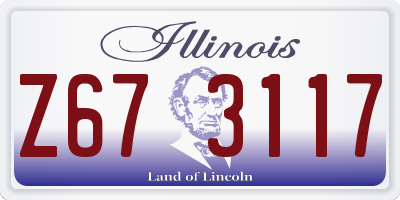 IL license plate Z673117