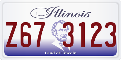 IL license plate Z673123