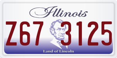 IL license plate Z673125