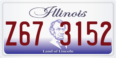 IL license plate Z673152