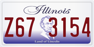 IL license plate Z673154