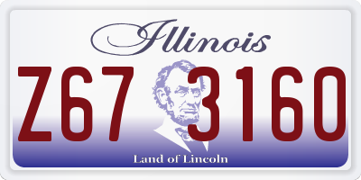 IL license plate Z673160