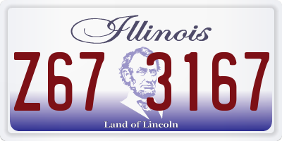 IL license plate Z673167