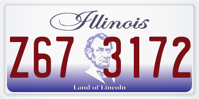 IL license plate Z673172