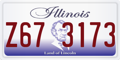 IL license plate Z673173