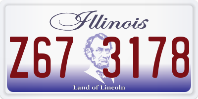 IL license plate Z673178
