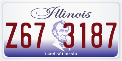 IL license plate Z673187