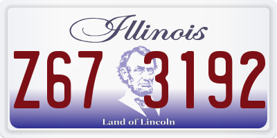IL license plate Z673192