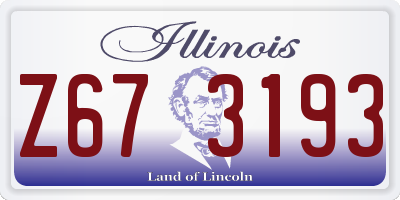 IL license plate Z673193