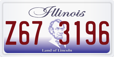 IL license plate Z673196