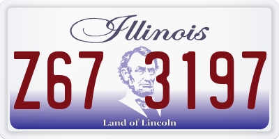 IL license plate Z673197