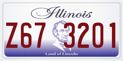 IL license plate Z673201