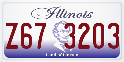 IL license plate Z673203