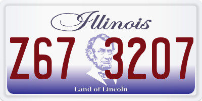IL license plate Z673207
