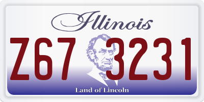 IL license plate Z673231