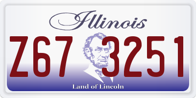 IL license plate Z673251