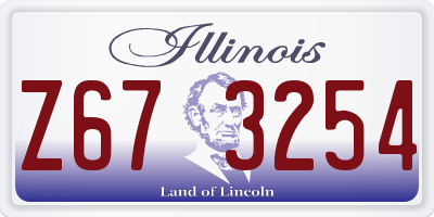 IL license plate Z673254