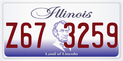 IL license plate Z673259