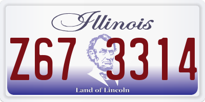 IL license plate Z673314