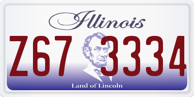 IL license plate Z673334