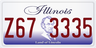 IL license plate Z673335