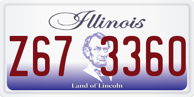 IL license plate Z673360
