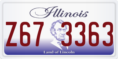 IL license plate Z673363