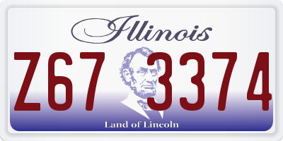 IL license plate Z673374