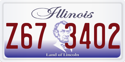 IL license plate Z673402