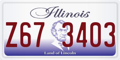 IL license plate Z673403