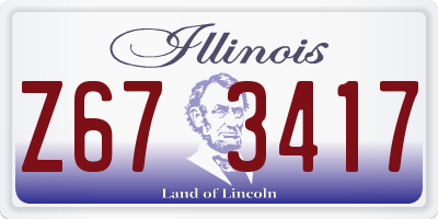IL license plate Z673417
