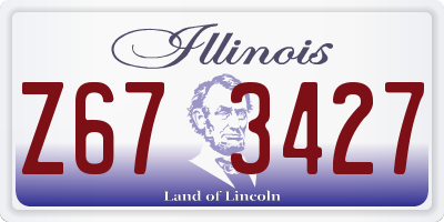 IL license plate Z673427