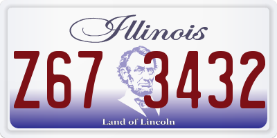 IL license plate Z673432